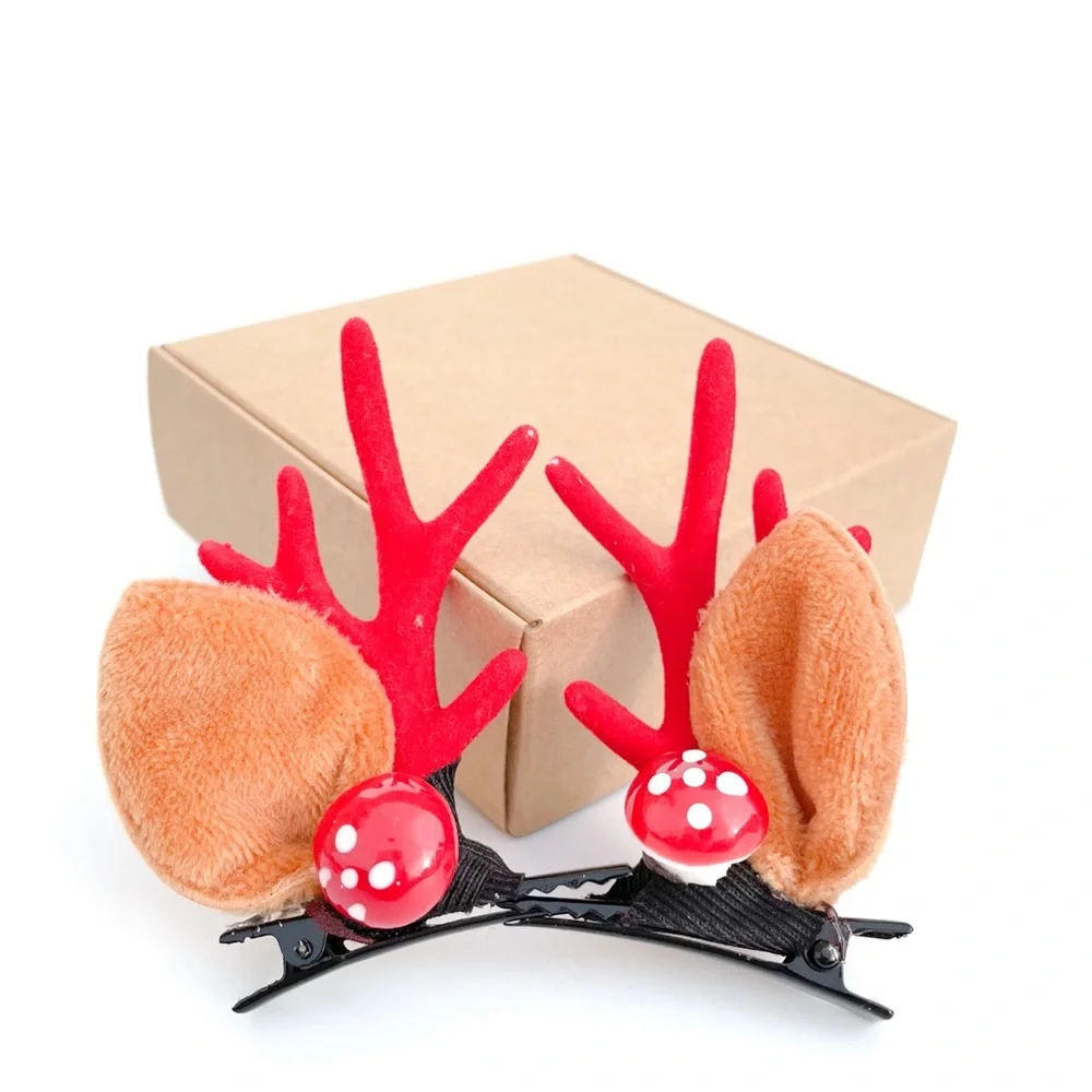 Halloween & Christmas Deer Hair Clip‎ Handmade